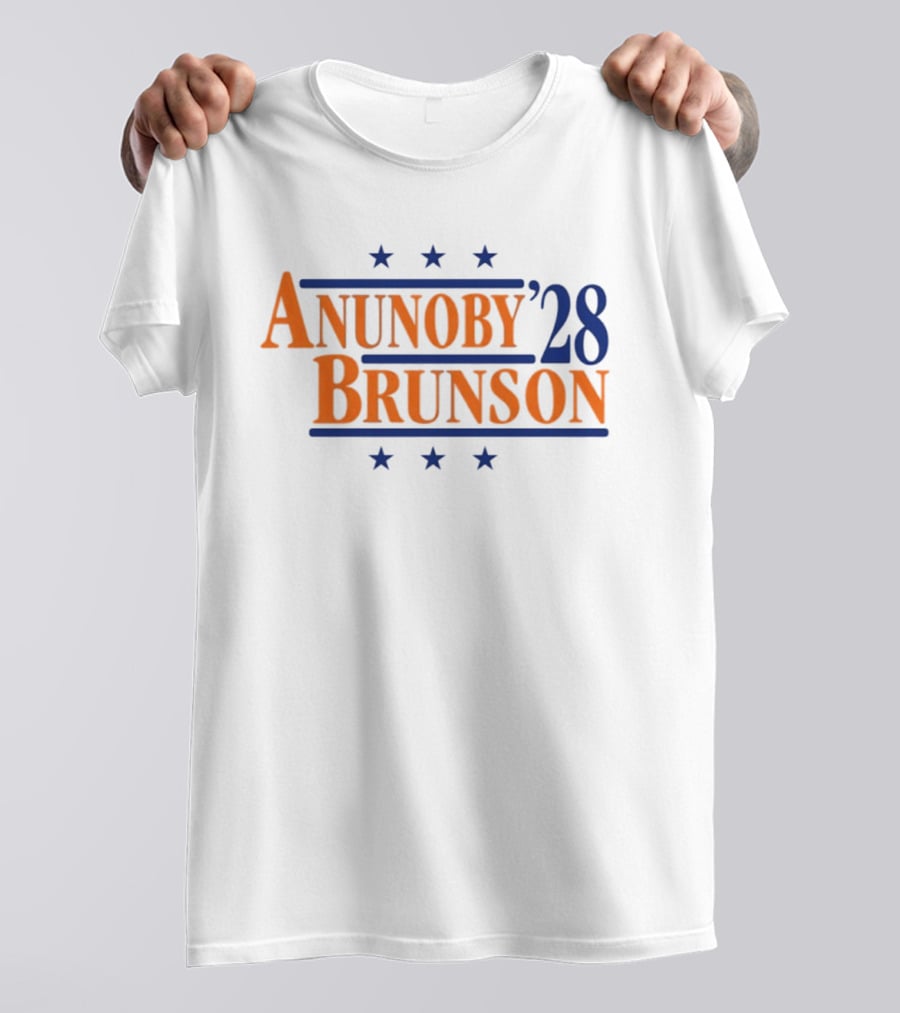 Anunoby Brunson 28 New York Knicks Stars Basketball T-Shirt