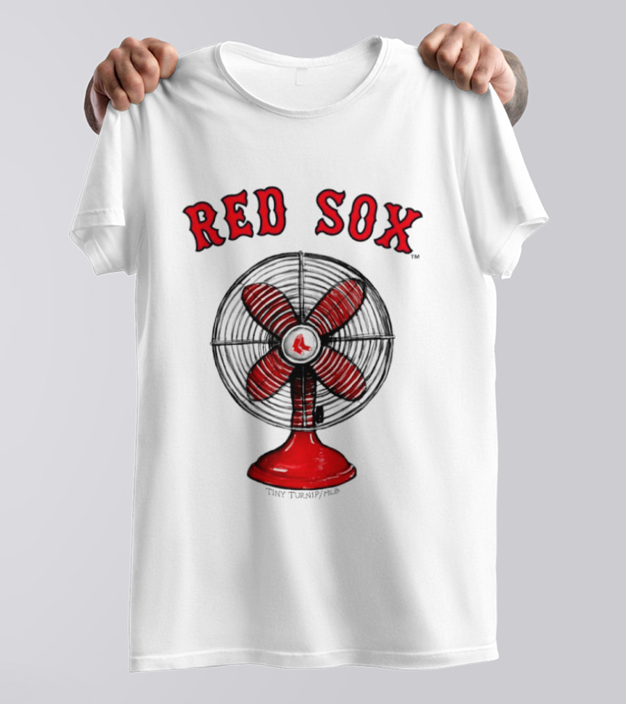 Red Sox Baseball Vintage Fan Art Tiny Turnip T-Shirt