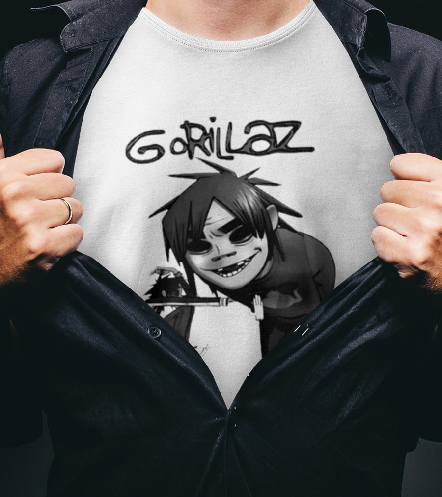 Gorillaz Band Damon Albarn Jamie Hewlett Character Art Alternative Rock T-Shirt