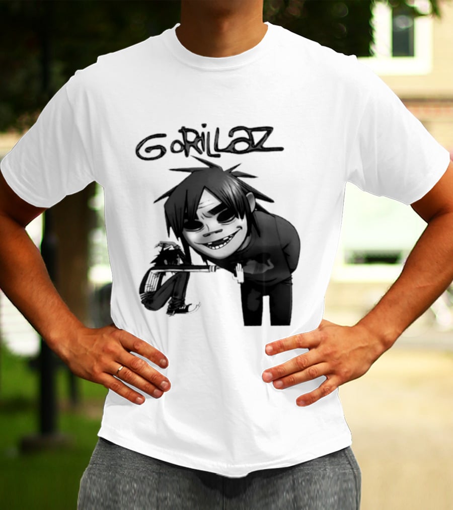 Gorillaz Band Damon Albarn Jamie Hewlett Character Art Alternative Rock T-Shirt
