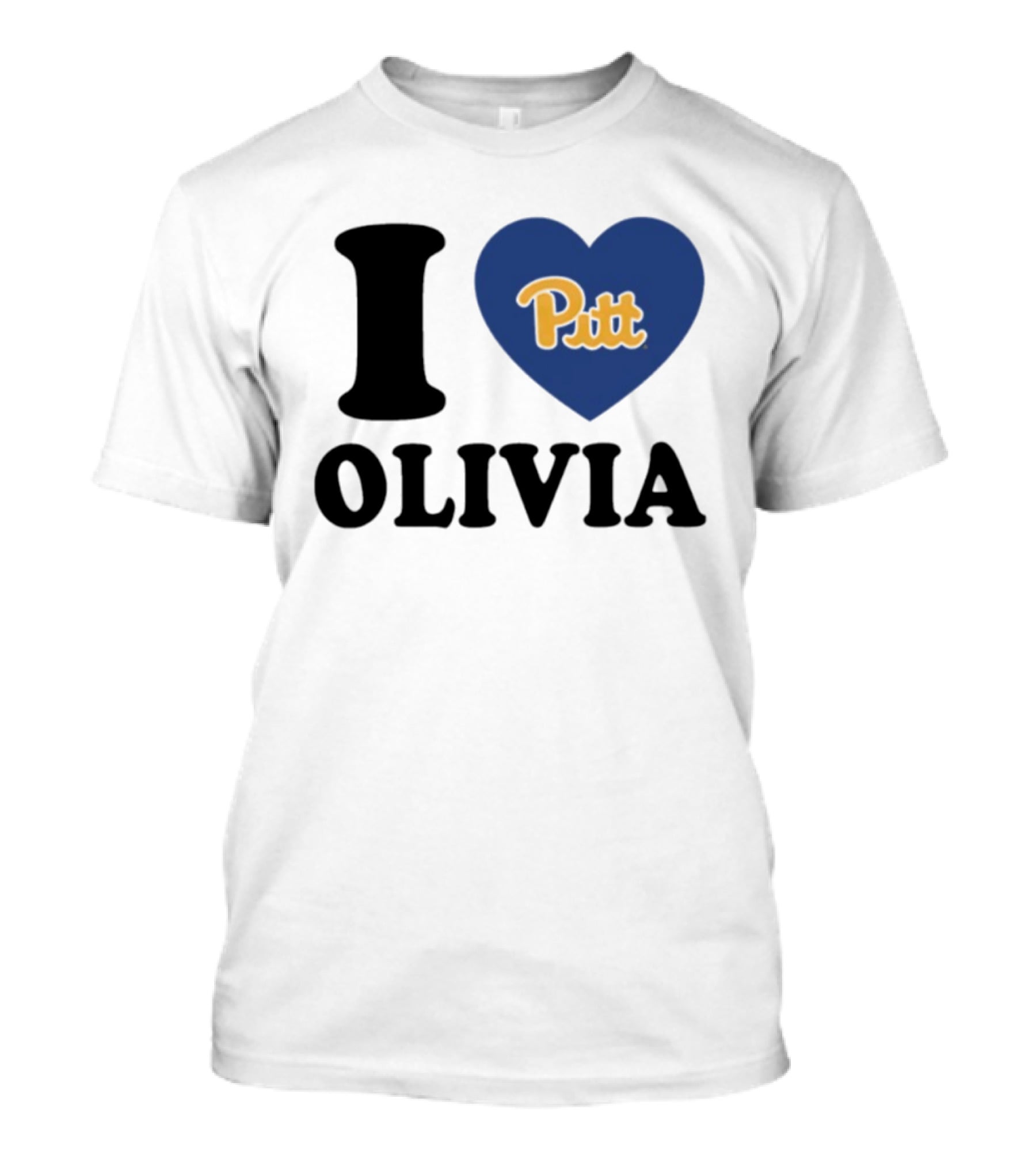 I Love Olivia Pitt Panthers Heart Logo Pittsburgh T-Shirt