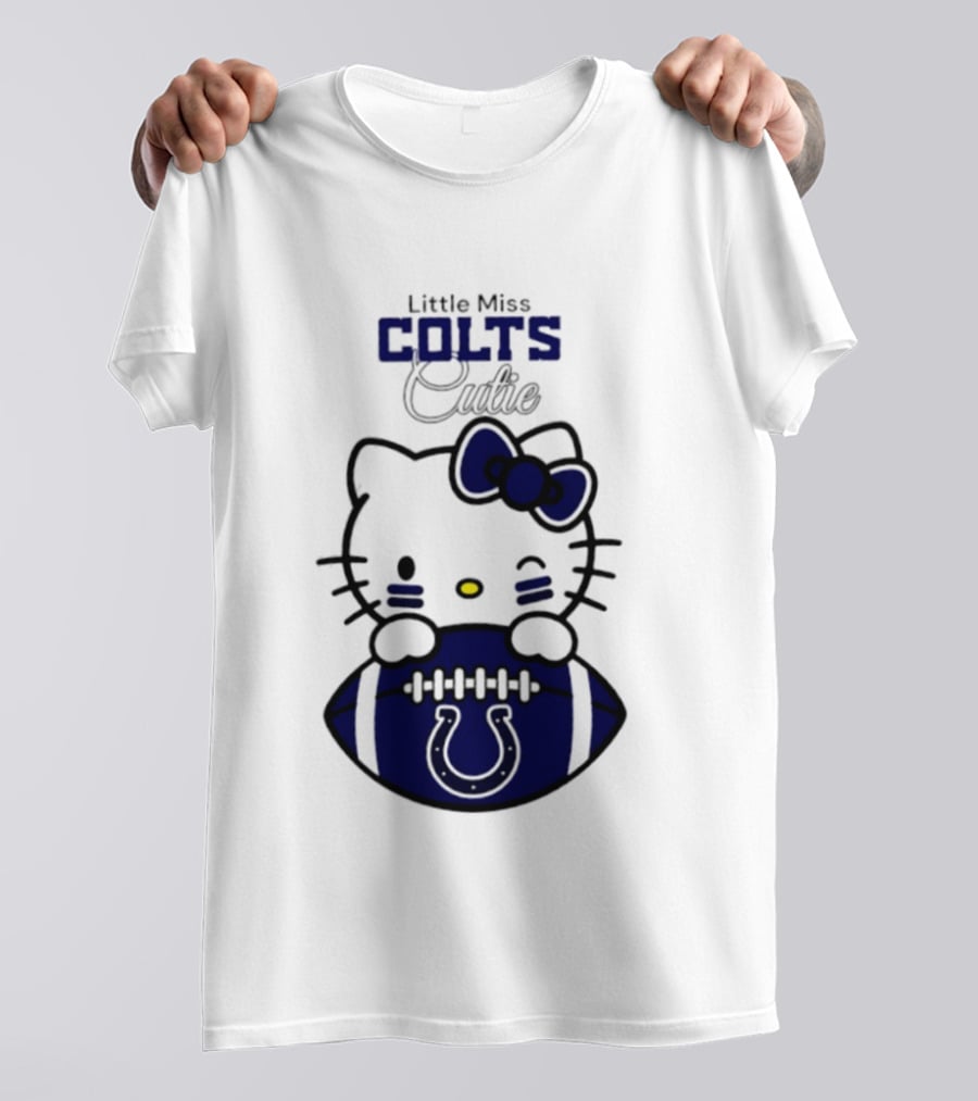 Indianapolis Colts X Hello Kitty Little Miss Colts Cutie Football 2026 Season T-Shirt
