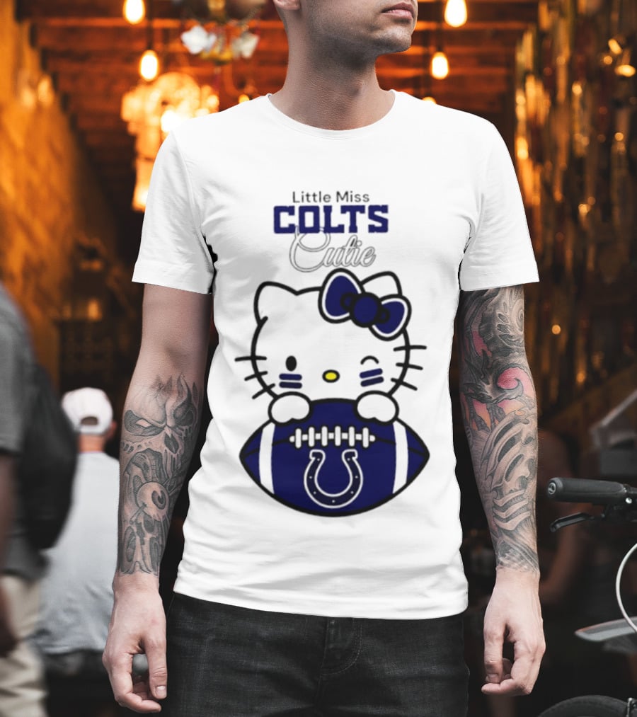 Indianapolis Colts X Hello Kitty Little Miss Colts Cutie Football 2026 Season T-Shirt