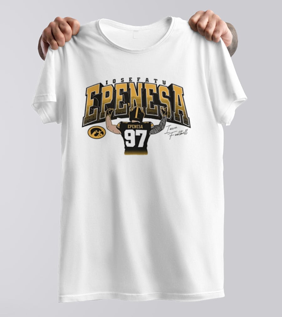Iosefatu Epenesa Iowa Hawkeyes 97 Fan Football T-Shirt