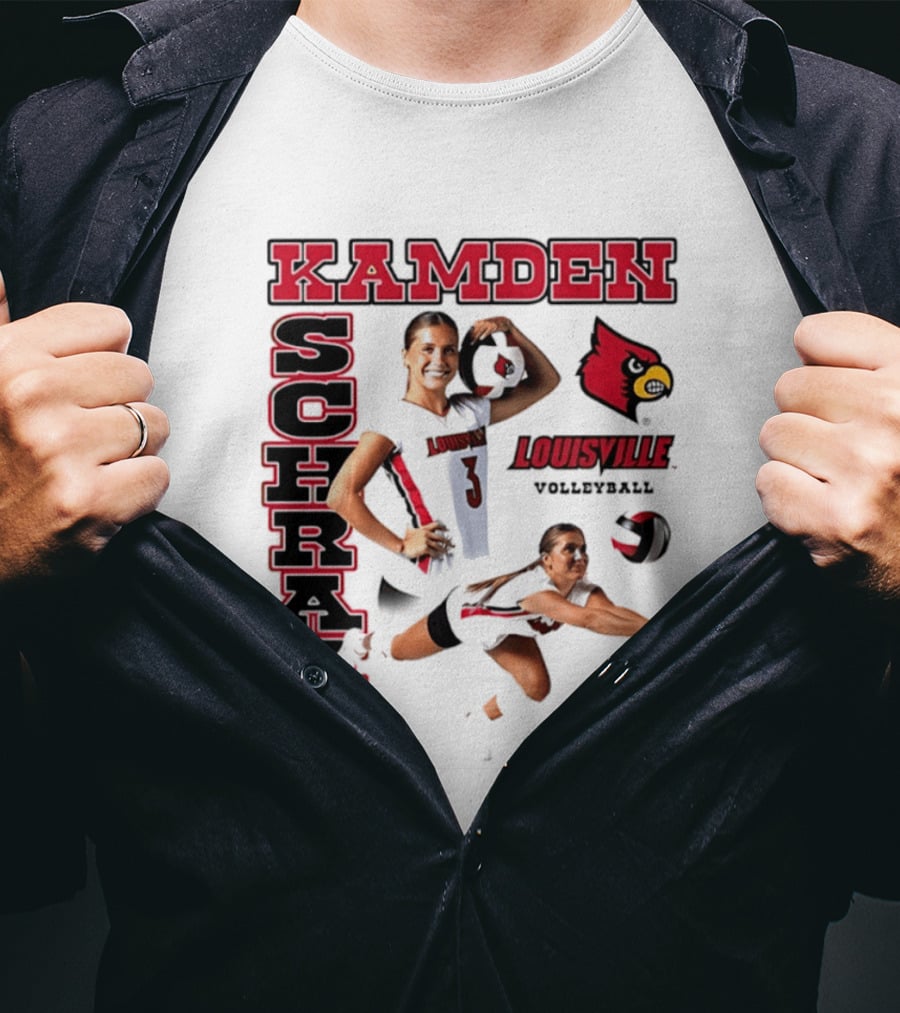 Kamden Schrand Louisville Cardinals Volleyball NCAA Sports Team Player Action T-Shirt