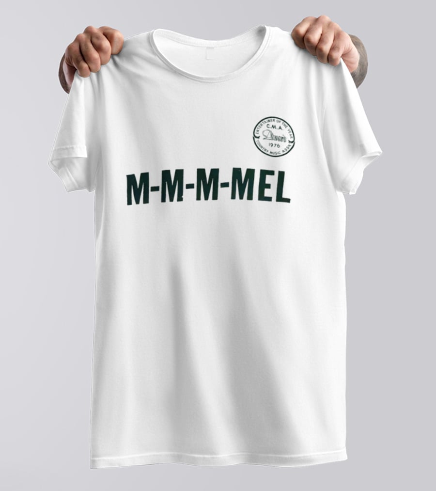 M M M Mel Entertainer Of The Year 1976 CMA Country Music Assn T-Shirt