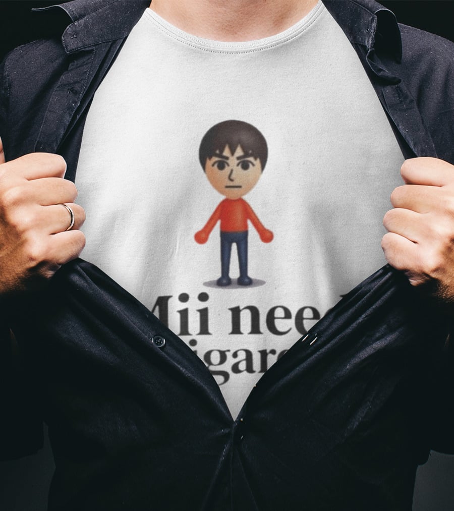 Mii Need A Cigarette Funny Mii T-Shirt