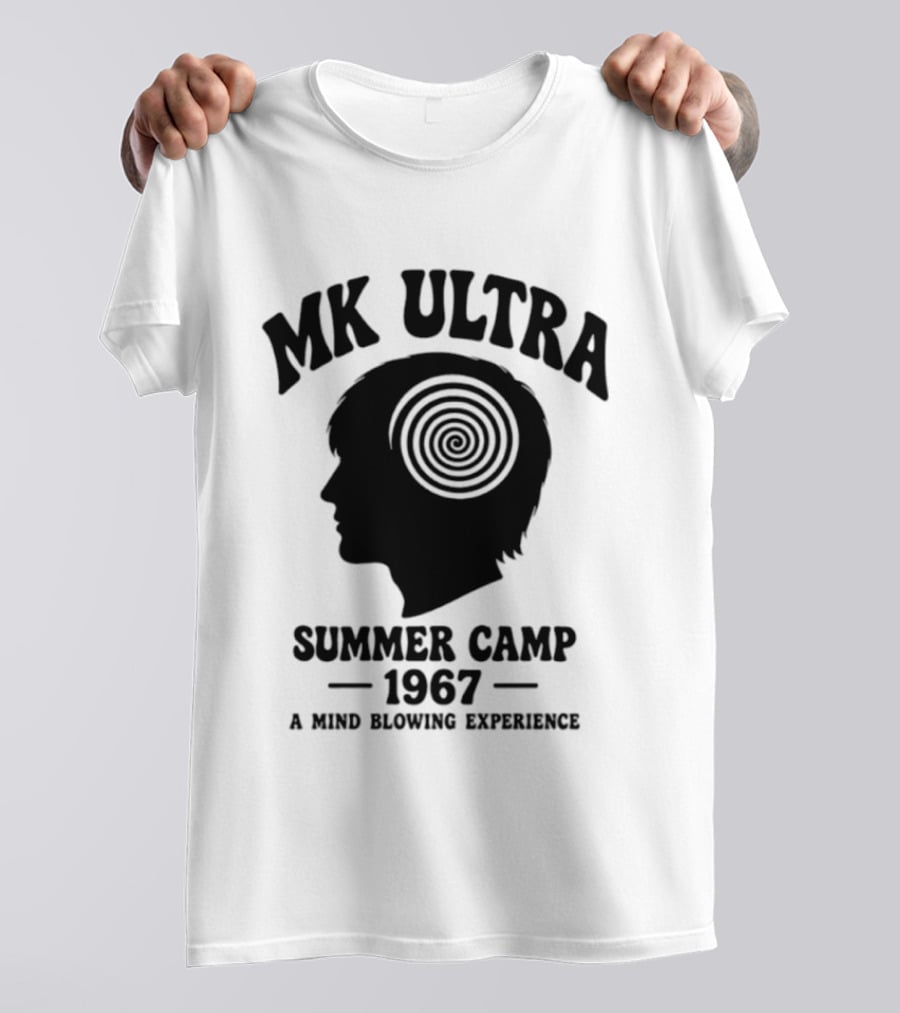 MK Ultra Summer Camp 1967 A Mind Blowing Experience Silhouette Spiral T-Shirt