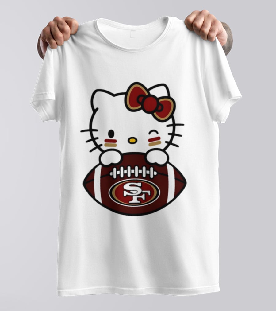 San Francisco 49ers Hello Kitty Collaboration Football 2026 Season T-Shirt