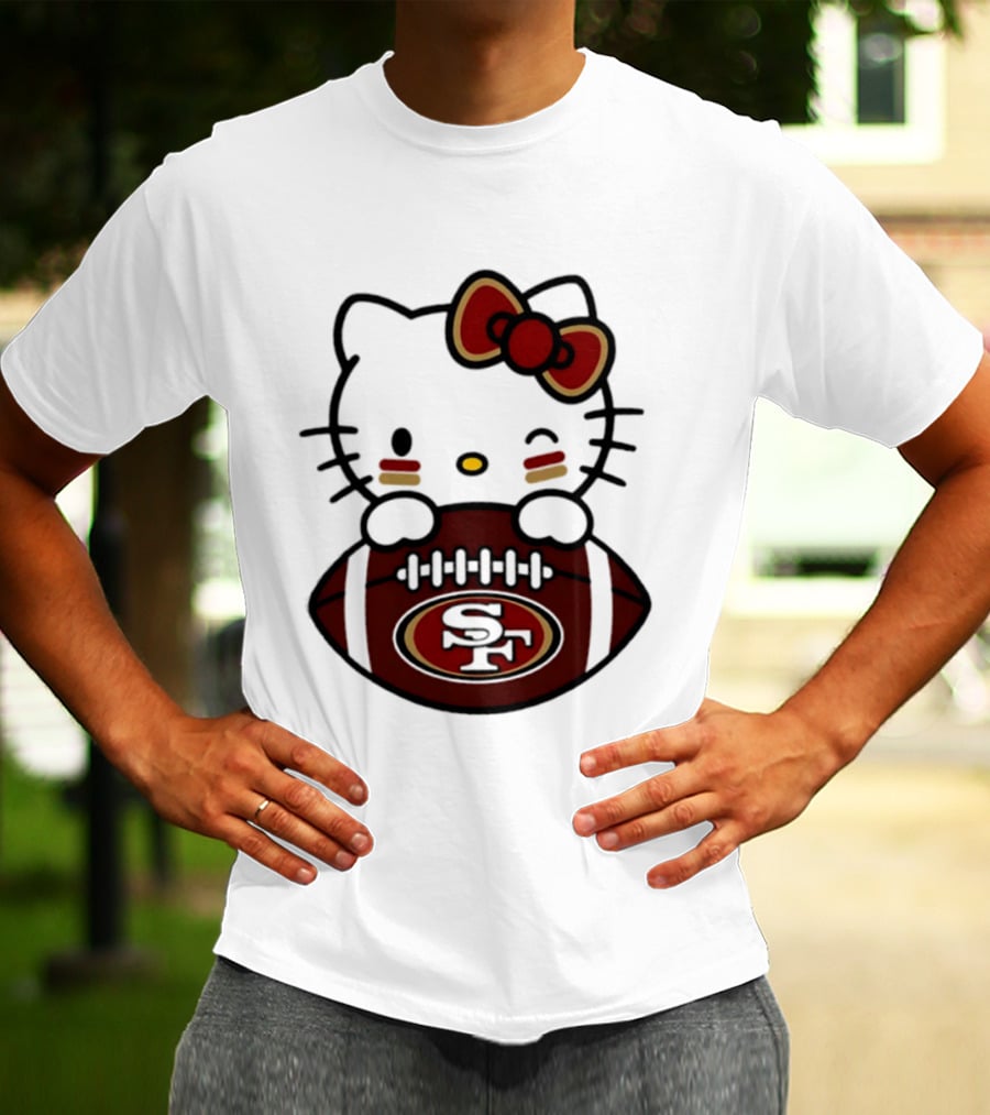San Francisco 49ers Hello Kitty Collaboration Football 2026 Season T-Shirt