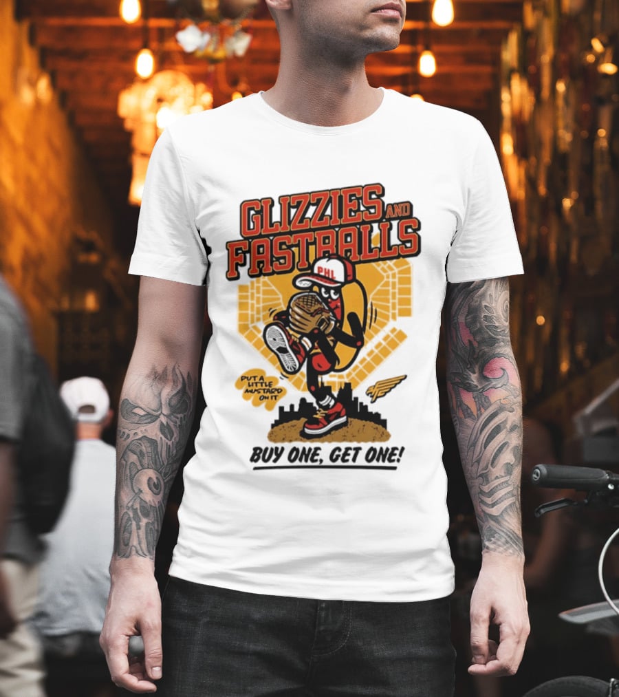 Glizzies And Fastballs Philly Baseball Buy One Get One T-Shirt