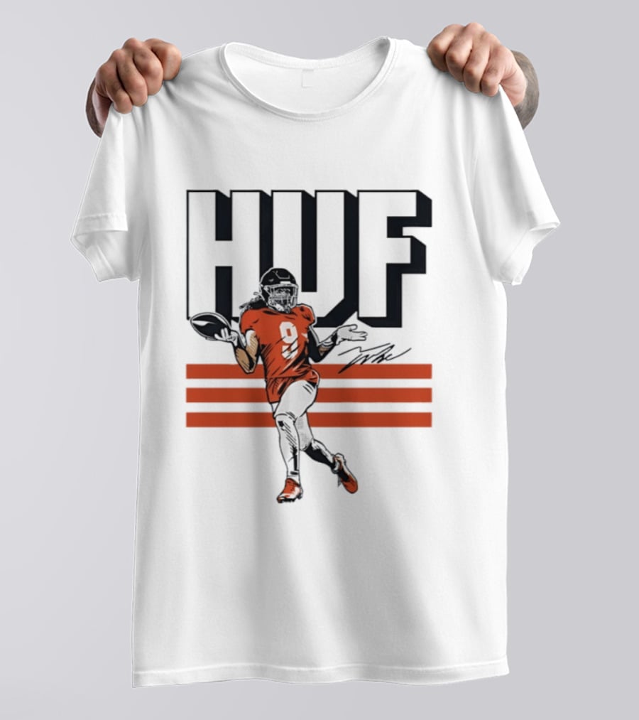 Talanoa Hufanga HUF Football Number 9 Denver Broncos T-Shirt