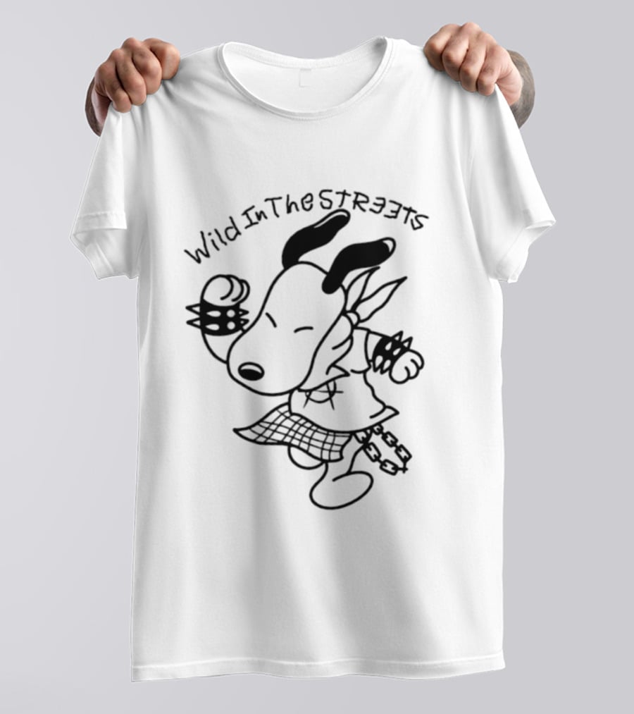 Wild In The Streets Snoopy Punk Rock Peanuts T-Shirt