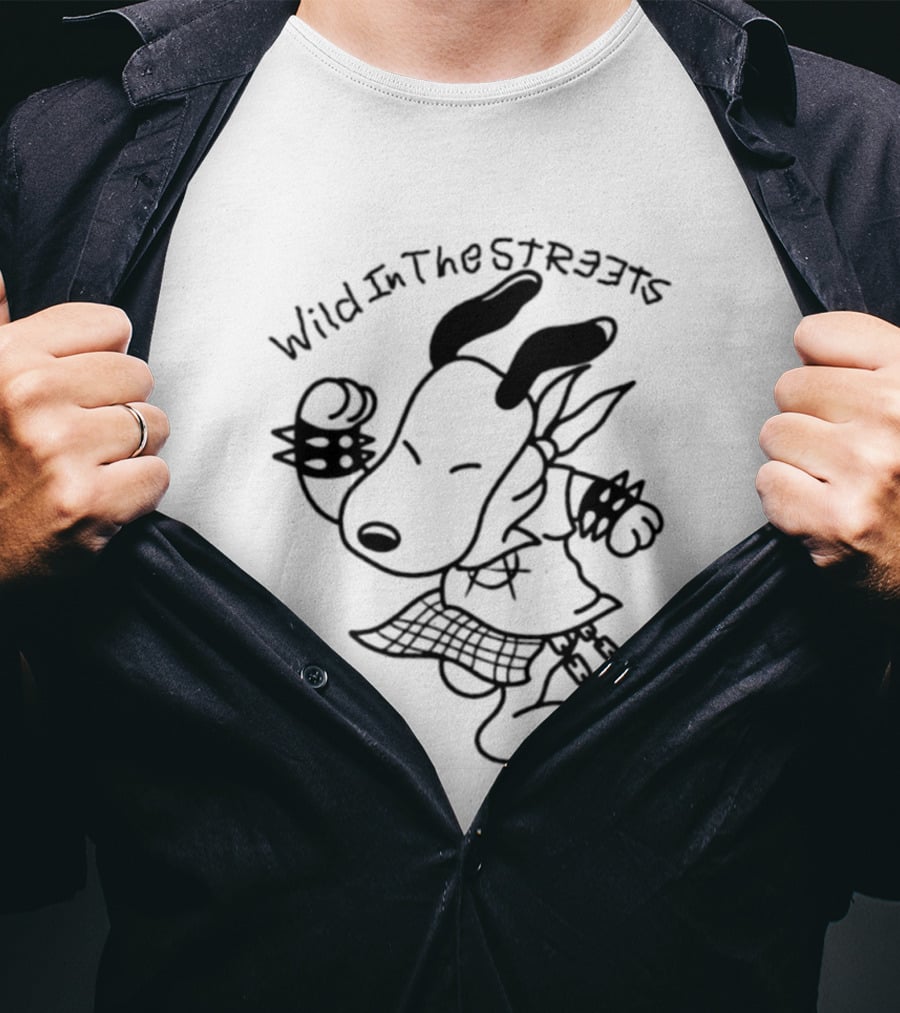 Wild In The Streets Snoopy Punk Rock Peanuts T-Shirt