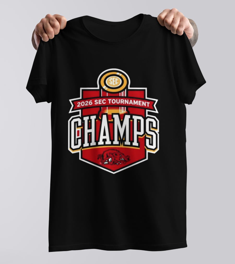 2026 SEC Tournament Champs Arkansas Men's Basketball T-Shirt