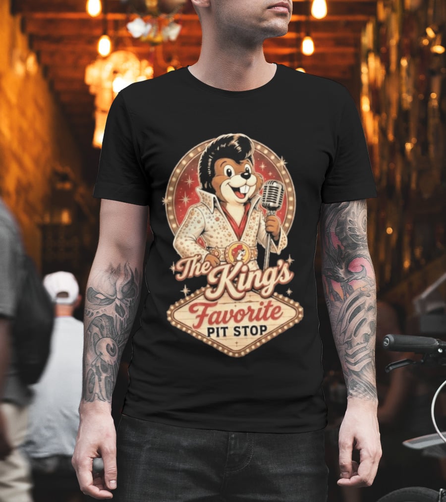 The King's Favorite Pit Stop Buc Ee's Elvis Presley Rock And Roll Roadhouse T-Shirt