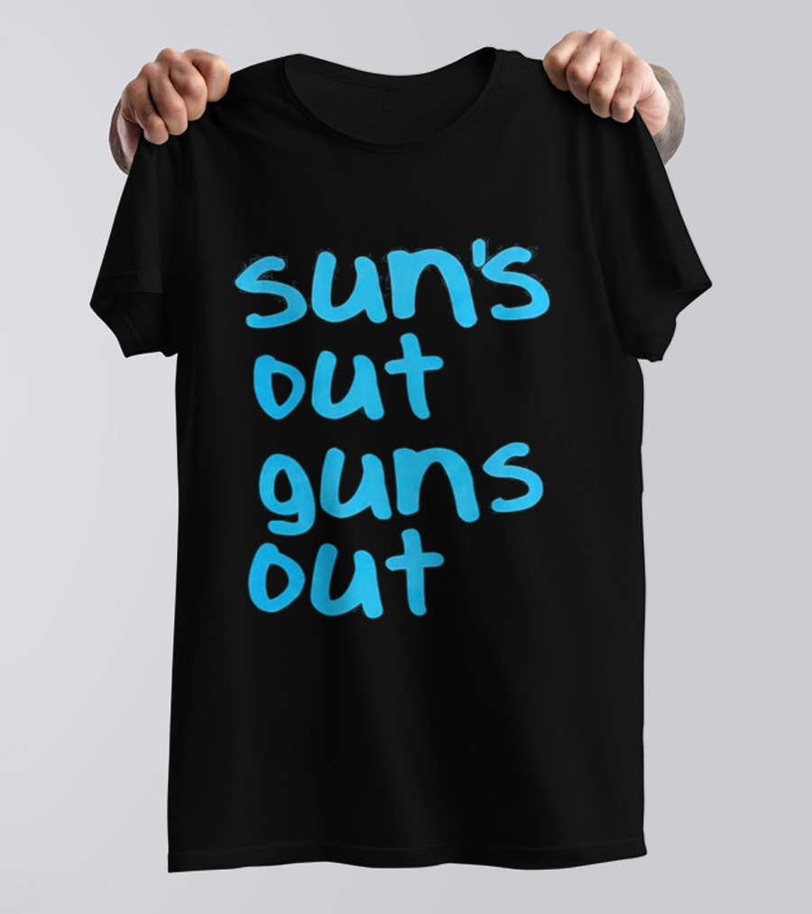 Sun's Out Guns Out Channing Tatum Blue T-Shirt