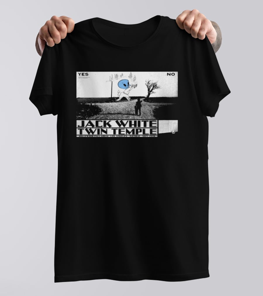 Jack White Twin Temple Sep 29 2026 Los Angeles Concert Yes No Highway Patience T-Shirt