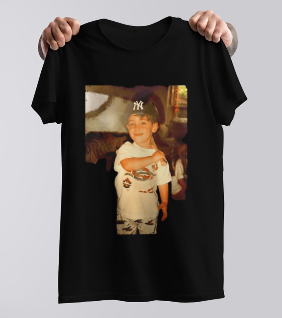 Cody Bellinger Young Yankee Fan Childhood Photo New York Yankees Cap T-Shirt
