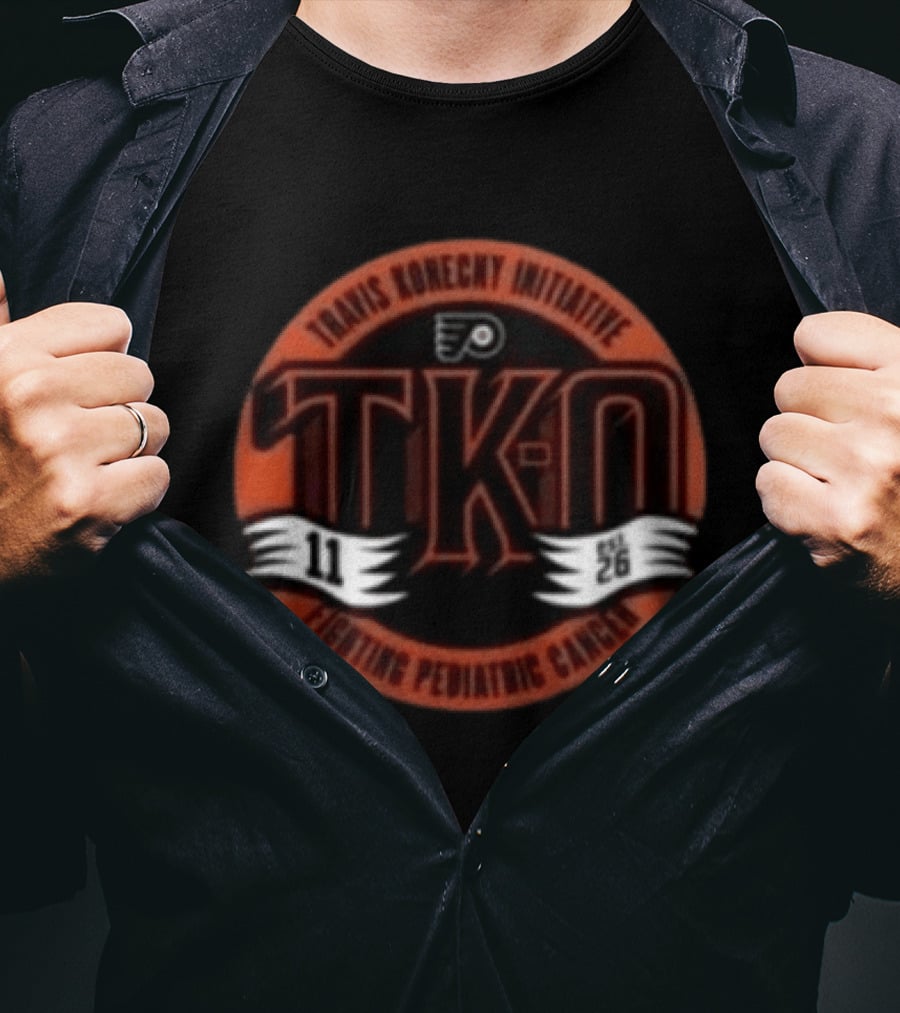 Travis Konecny Initiative TKO Fighting Pediatric Cancer Philadelphia Flyers 11 26 T-Shirt