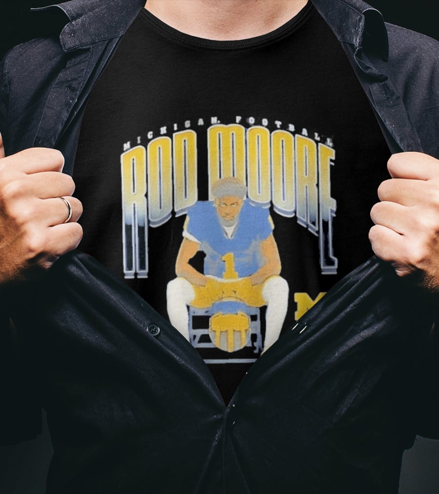 Rod Moore Michigan Wolverines Football Number 1 Player M T-Shirt