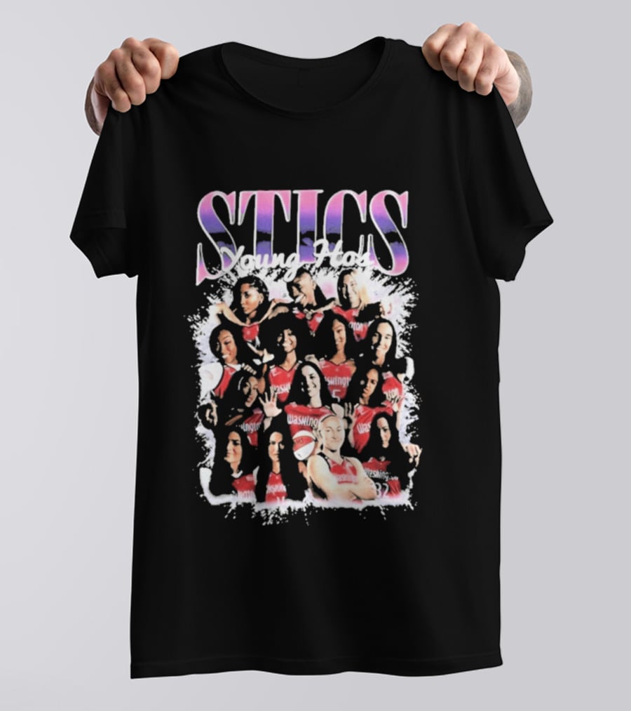 STICS Young Hos Washington Mystics Sports Team Collage T-Shirt