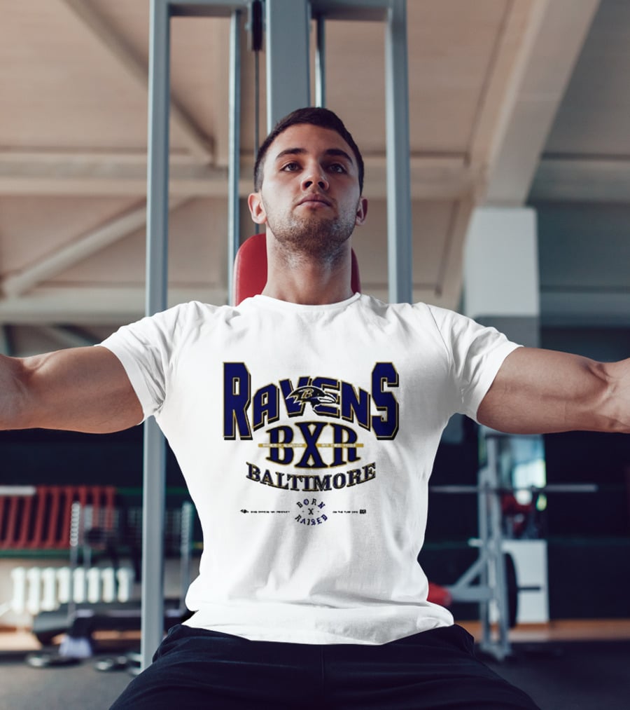 Ravens BXR Baltimore Born X Raised On The Turf T-Shirt