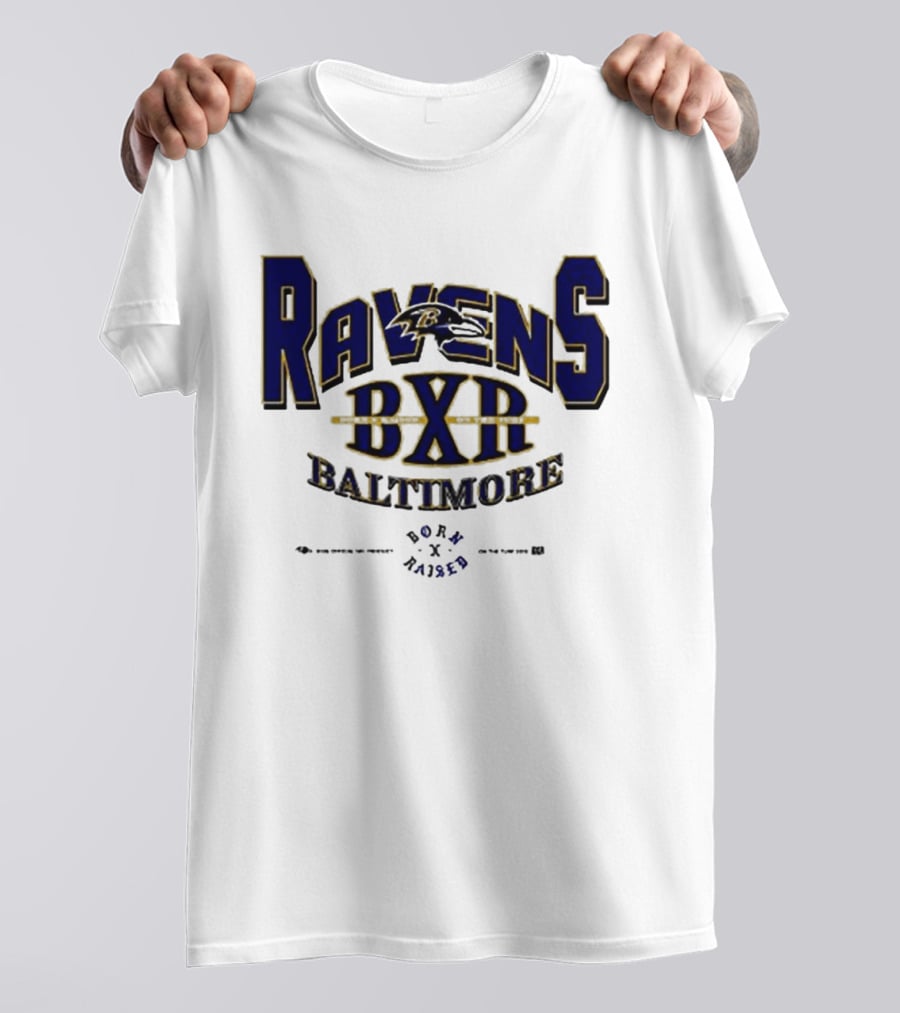 Ravens BXR Baltimore Born X Raised On The Turf T-Shirt