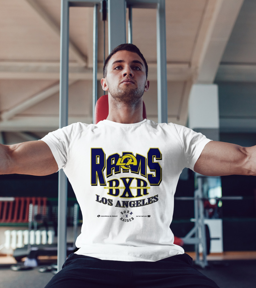 Los Angeles Rams BXR Born X Raised On The Turf 2026 Product White T-Shirt