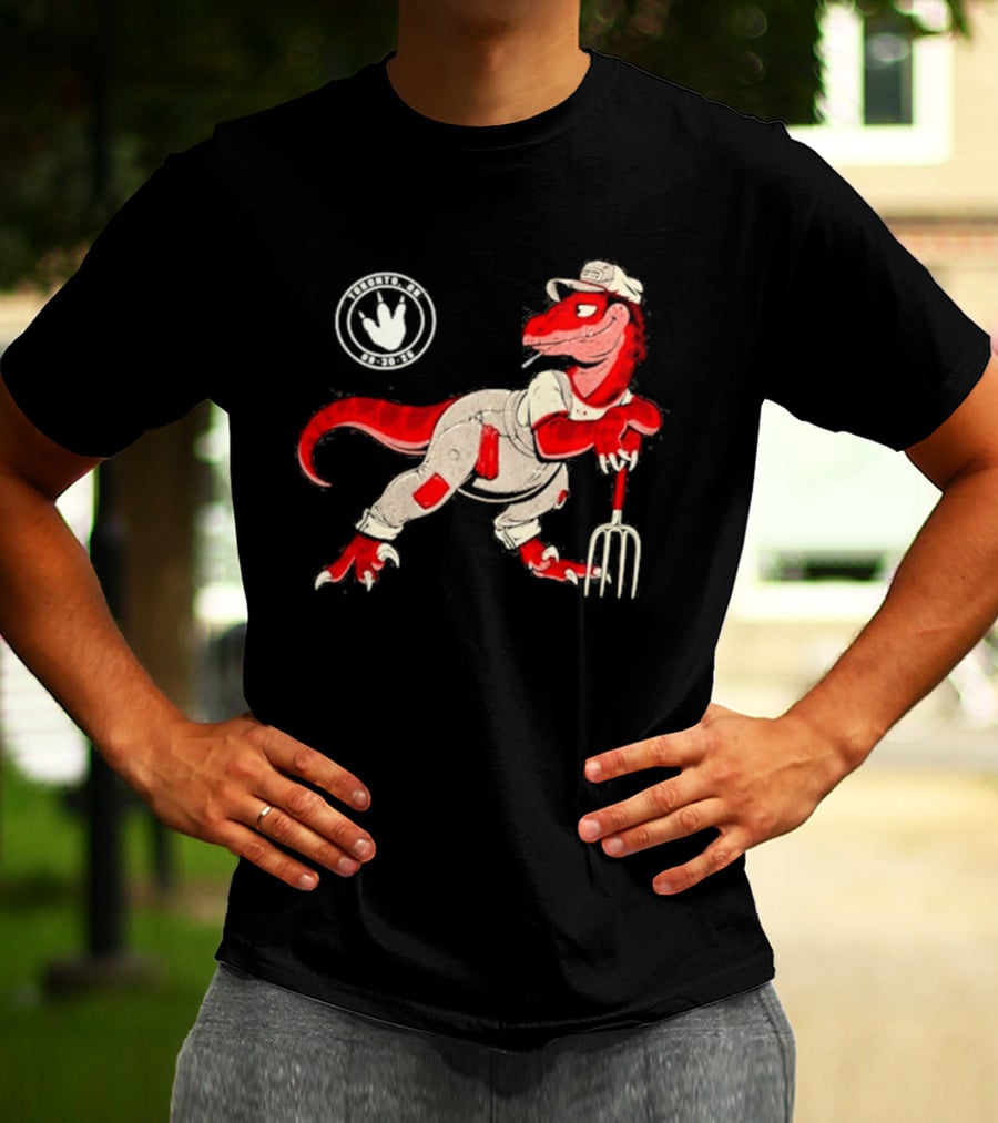 Red Clay Strays 2026 Toronto Ontario Event Dinosaur Farmer T-Shirt
