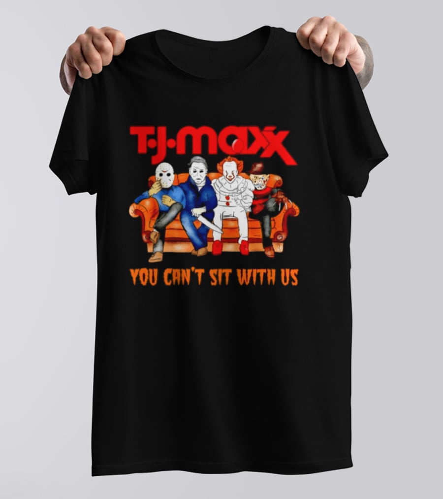 TJ Maxx Horror Movie Friends Halloween 2026 You Can't Sit With Us T-Shirt