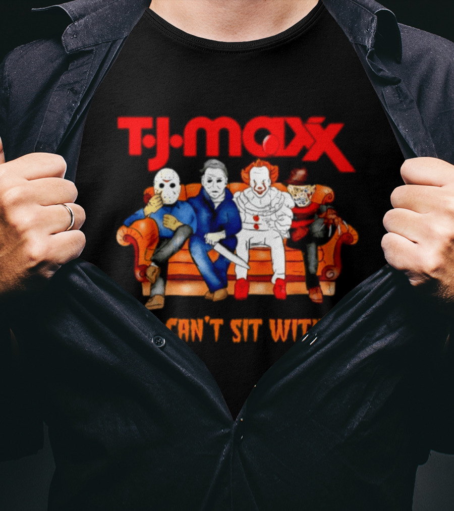 TJ Maxx Horror Movie Friends Halloween 2026 You Can't Sit With Us T-Shirt