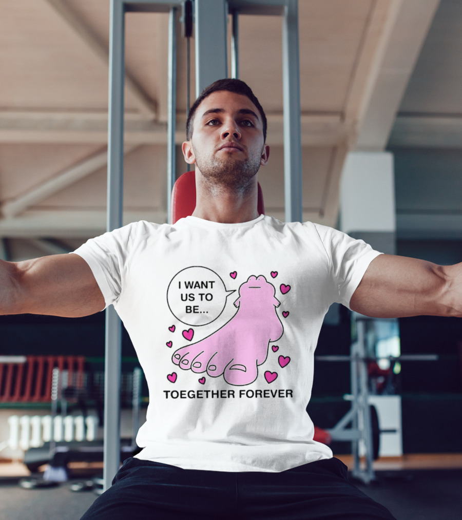 I Want Us To Be Toegether Forever Pink Frog Hearts T-Shirt