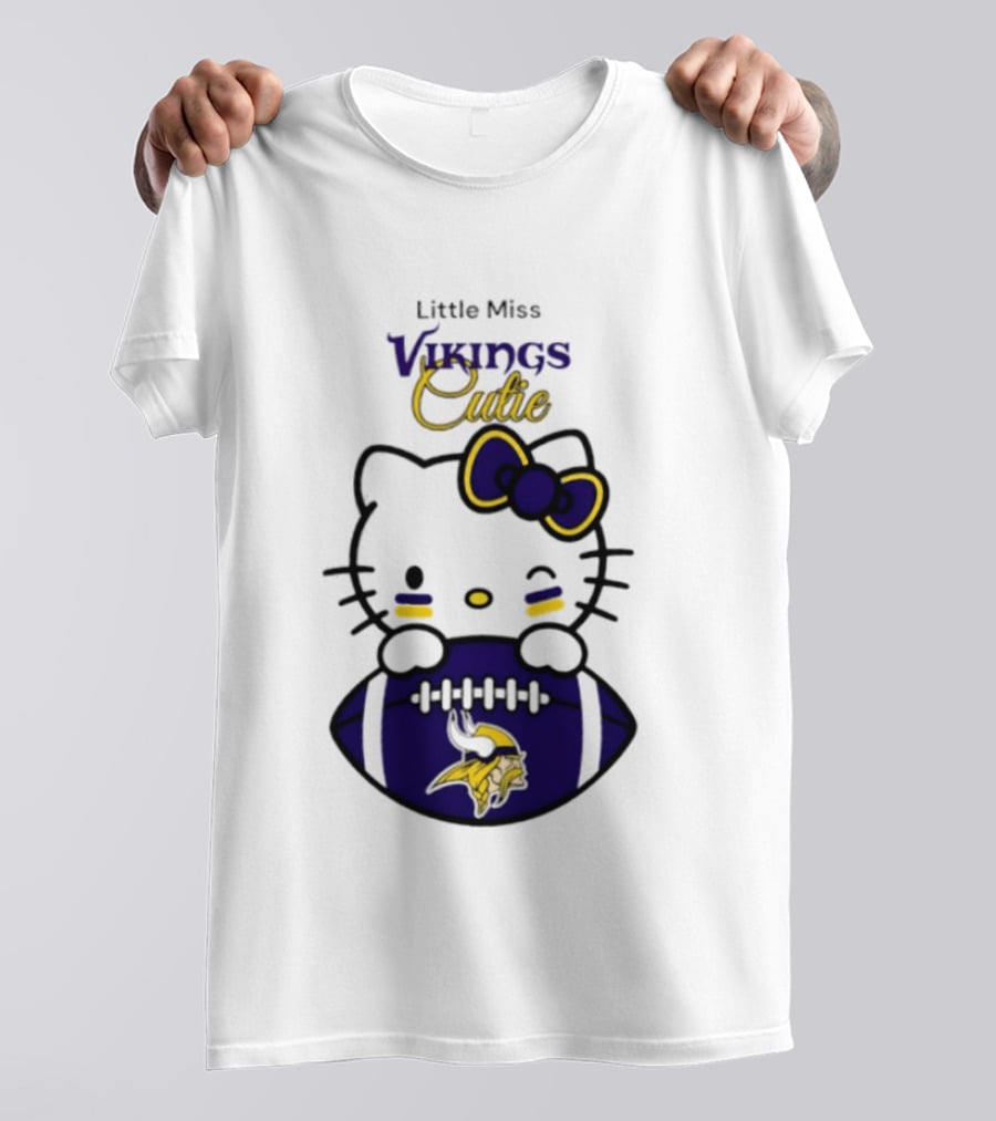 Minnesota Vikings Little Miss Vikings Cutie 2026 Season Football T-Shirt