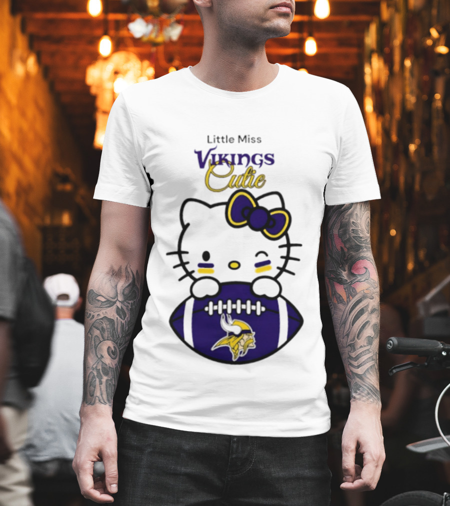 Minnesota Vikings Little Miss Vikings Cutie 2026 Season Football T-Shirt
