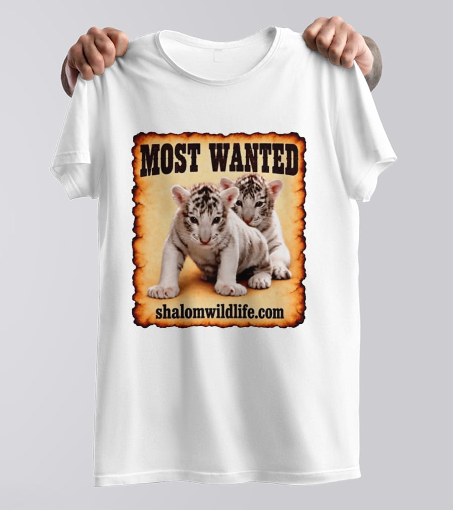 MOST WANTED White Tiger Cubs Shalom Wildlife T-Shirt