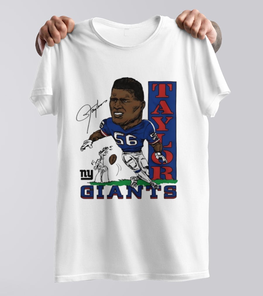 New York Giants Lawrence Taylor 56 Caricature Player T-Shirt