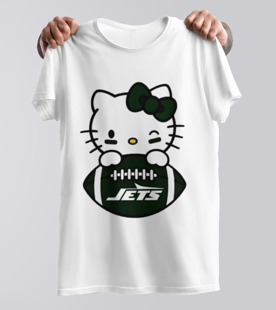 New York Jets Hello Kitty Football 2026 Season Collaboration T-Shirt