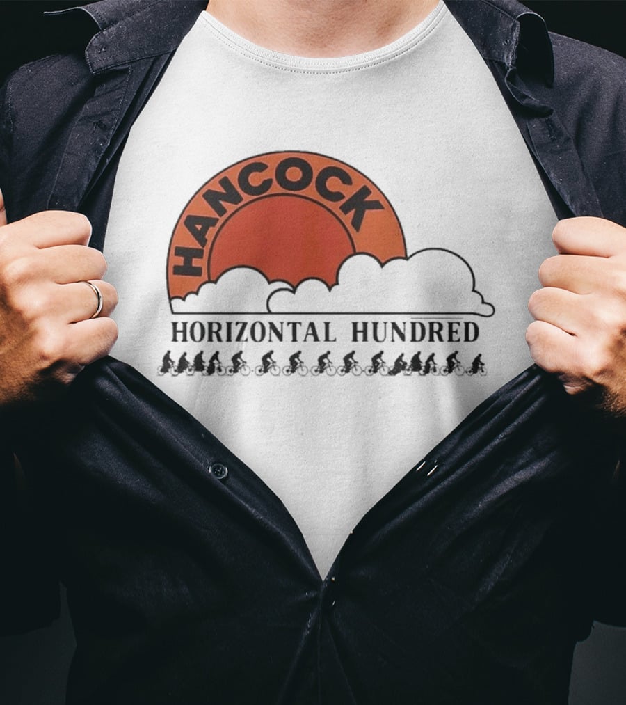Hancock Horizontal Hundred Cycling Event Rj Decker Aloysius Aiken T-Shirt