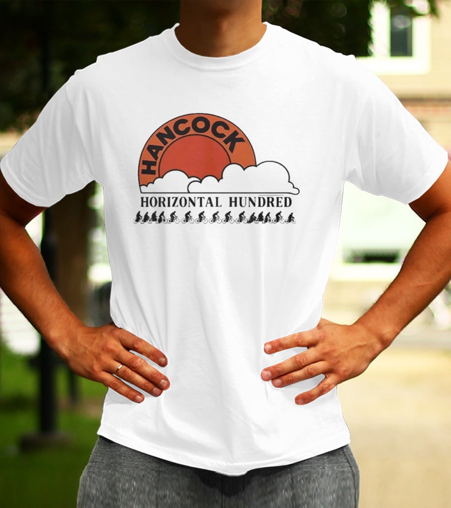 Hancock Horizontal Hundred Cycling Event Rj Decker Aloysius Aiken T-Shirt