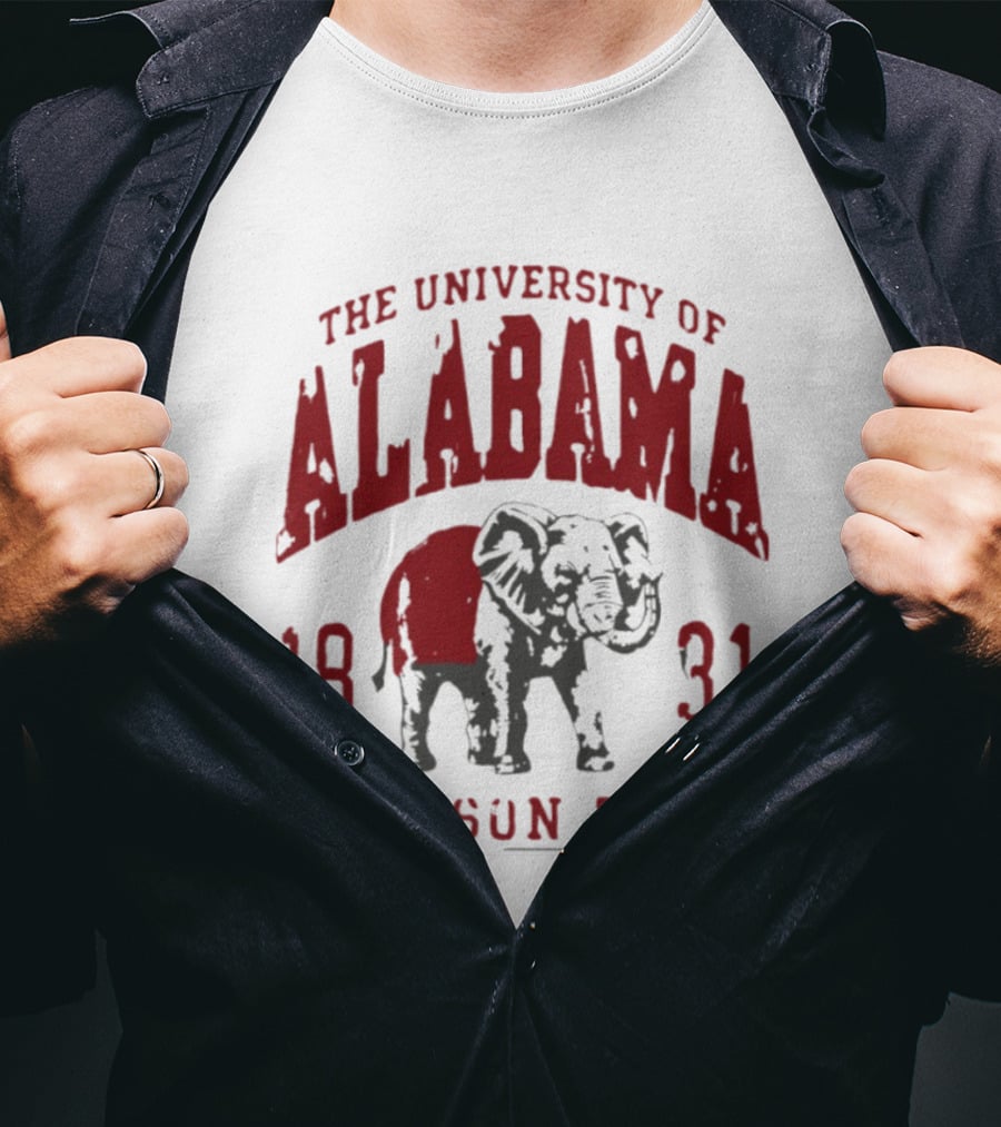 The University Of Alabama 1831 Crimson Tide Elephant T-Shirt