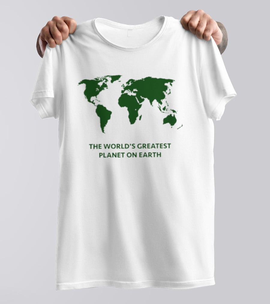 The World's Greatest Planet On Earth World Map T-Shirt