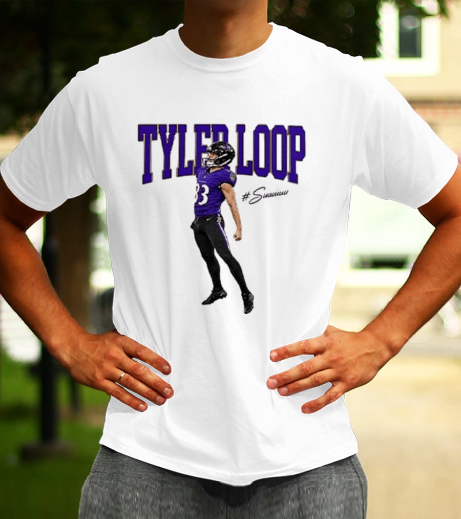Tyler Loop Baltimore Football Player Celebration T-Shirt