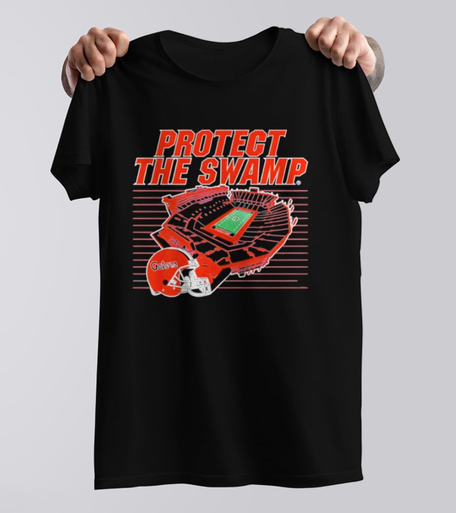 Florida Gators Protect The Swamp Stadium Helmet Football T-Shirt