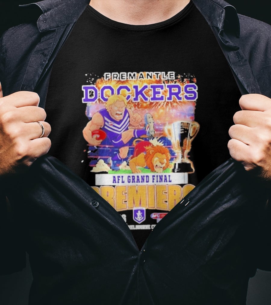 Fremantle Dockers 2026 AFL Grand Final Premiers Trophy Melbourne Cricket Ground Stadium T-Shirt