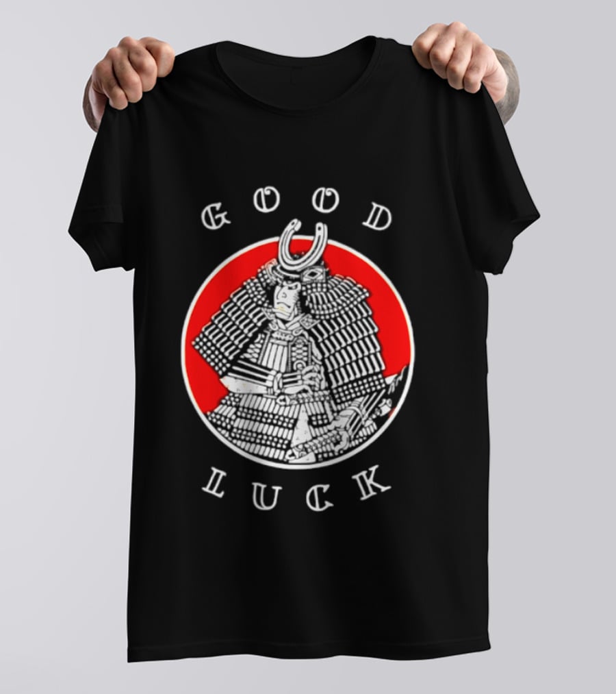 Good Luck Samurai Warrior Red T-Shirt
