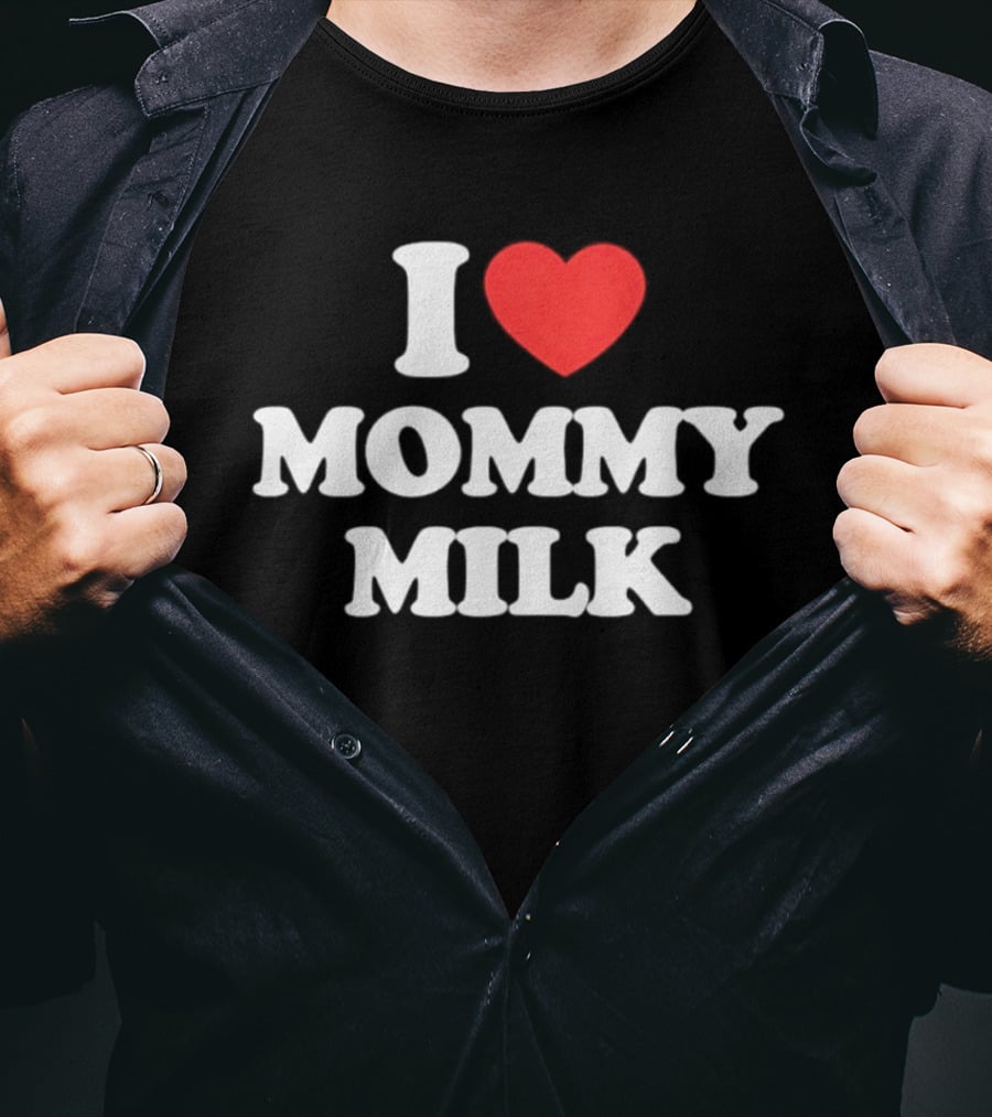 I Heart Mommy Milk Red Heart T-Shirt