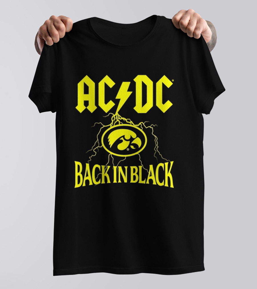 Iowa Hawkeyes AC DC Back In Black College GameDay 2026 T-Shirt