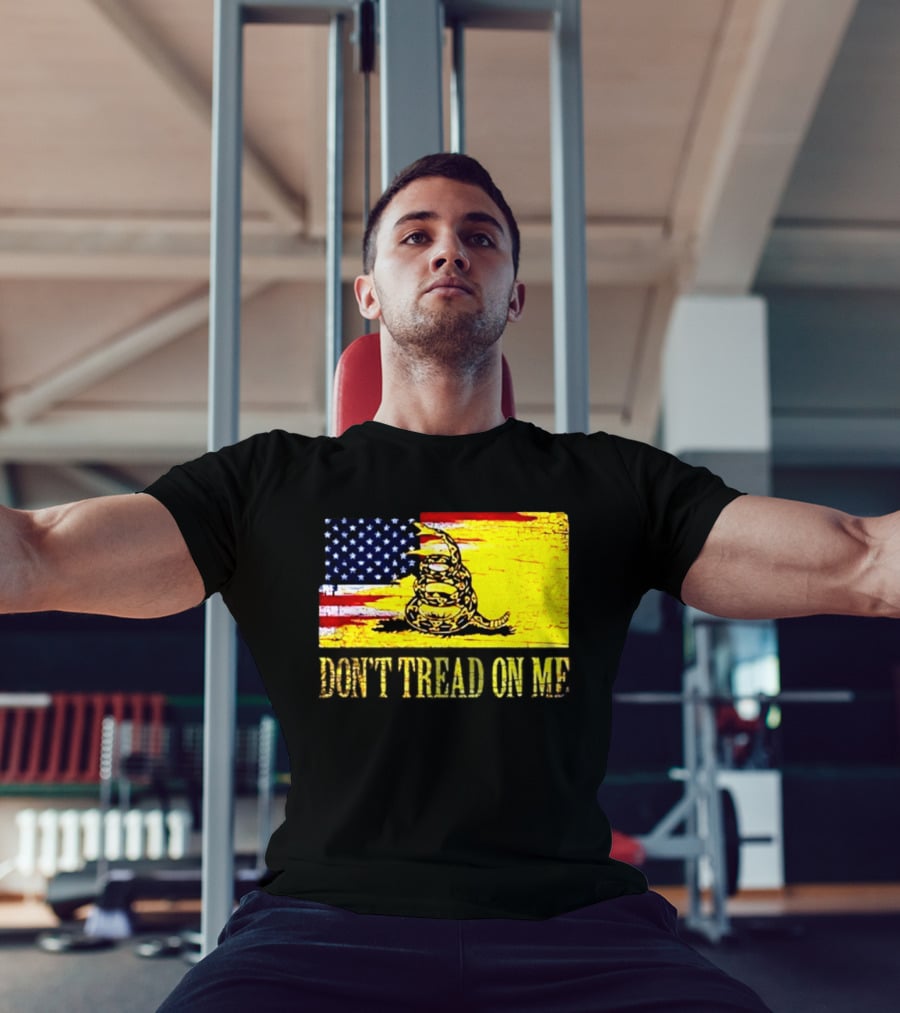 American Flag And Gadsden Snake Don't Tread On Me T-Shirt