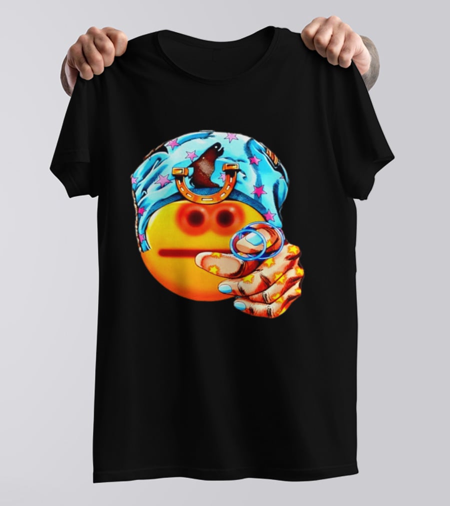 Johnny Joestar Emoji Icon With Star And Horse T-Shirt